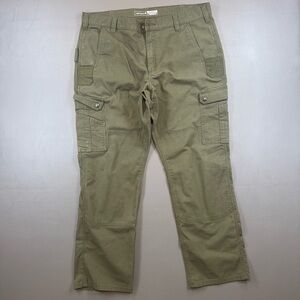 Carhartt Rugged Flex Ripstop Cargo Work Pants 38x30 Green Relaxed Fit BN5461-M